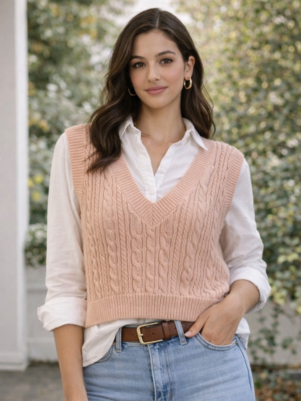Lovers + Friends Peach Knit Sweater
